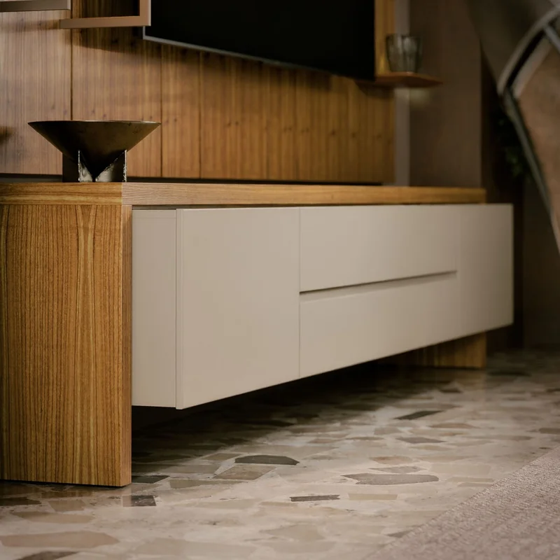 Rack de TV NORD 2.2 - Linea Manhattan - Gianduia / Cinamomo en Focus Mari Slim - Muebles para TV, Uruguay | Rústico Hogar, vista 5