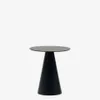 Mesa auxiliar Wilshire de cristal templado y metal con acabado pintado negro mate Ø 50 cm en Negro - Mesas de arrimo, Uruguay | Kavehome, vista 1 de 5