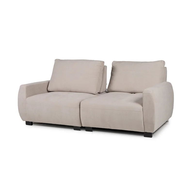 Sofá Carino (Retráctil) - Tela Microfibra - 2 cuerpos - Kruger 02-152 (Beige) en Beige - Sillones y sofás, Uruguay | Nyr, vista 5