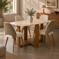 Combo de comedor Noma + 4 Sillas Kora en Beige - Mesas de comedor, Uruguay | Casa Brava, vista 5