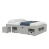 Cama Madera Maciza Con Cajones - 2 Plazas - Gris - Dormitorio, Uruguay | Ecowood, vista 2 de 4