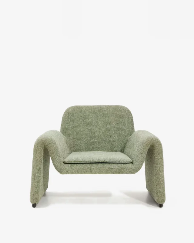 Butaca Melvia - de chenilla verde en Verde - Butacas, banquetas y puffs, Uruguay | Kavehome, vista 8