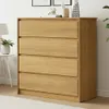 Comoda Cajonera Carla para Dormitorio 4 Cajones con Rieles Telescópicos - Marrocos en Madera natural - Cómodas, Uruguay | Mulata, vista 1 de 9