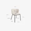 Silla Ciselia - de chenilla beige y acero negro en Beige - Sillas, Uruguay | Kavehome, vista 10 de 10