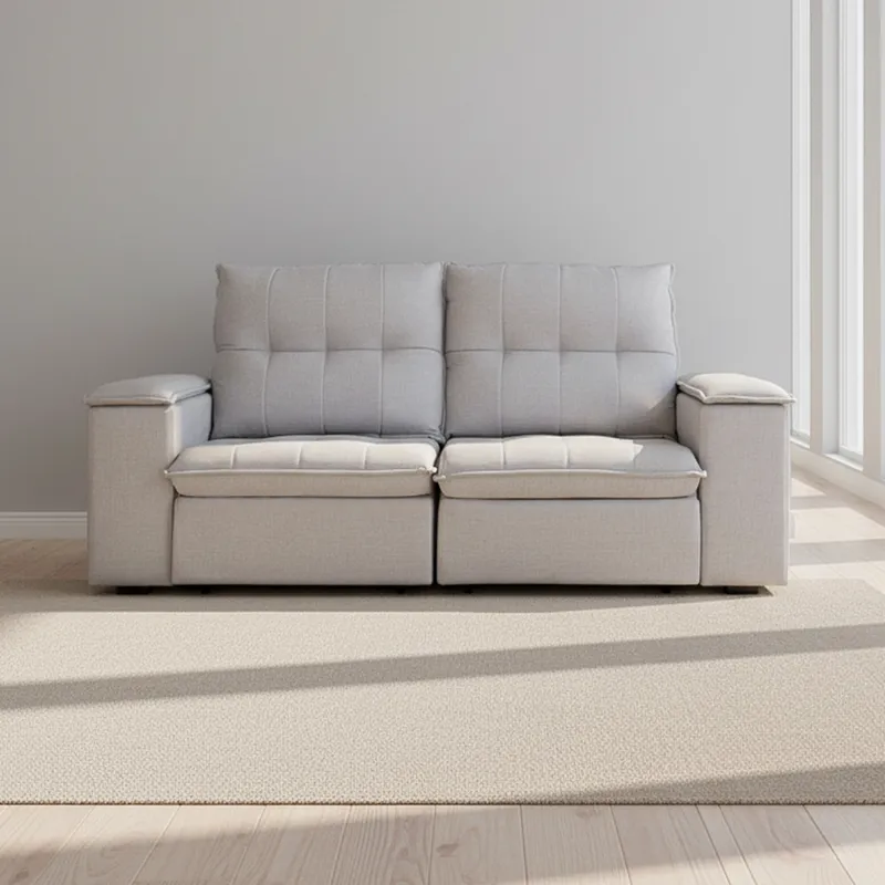 Sofa Retractil 3 Cuerpos Tela Gris Atlanta Gris Osc en Gris - Sillones y sofás, Uruguay | Divino