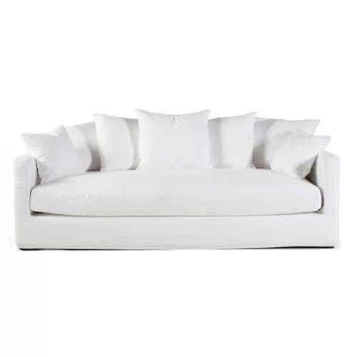 SOFA LYON 3 PLAZAS TELA ZENITH NIEVE 240X100X70H CM - Sillones y sofás, Uruguay | Vinibel