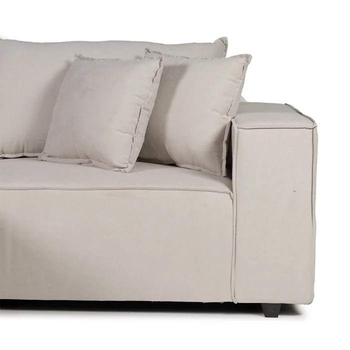 Sofá Modular Maia (3 módulos) - Tela Microfibra - 12073 (Greige) en Gris - Sillones y sofás, Uruguay | Nyr, vista 4