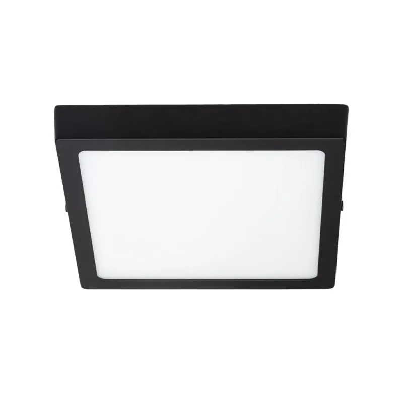 Panel LED Cuadrado de Adosar Negro 24W Luz Cálida en Negro - Lámparas colgantes, Uruguay | Serlux