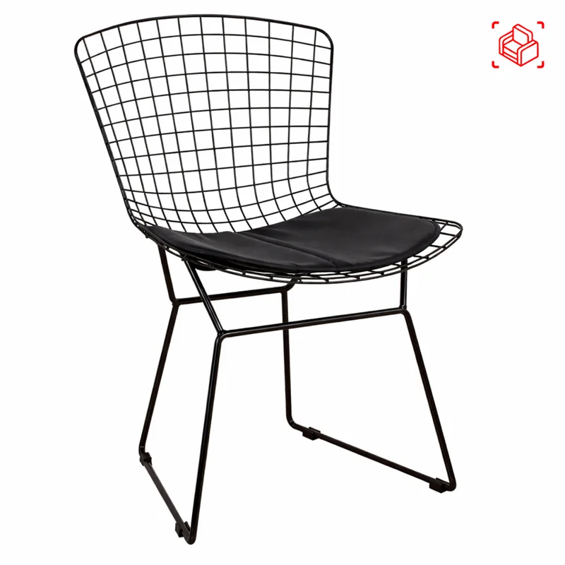 Silla Metal Negro Bertoia C-451 en Negro - Sillas, Uruguay | Divino, vista 8
