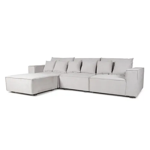 Sofá Modular Maia (4 módulos) - Tela Microfibra - 12073 (Greige) en Beige - Sillones y sofás, Uruguay | NYR