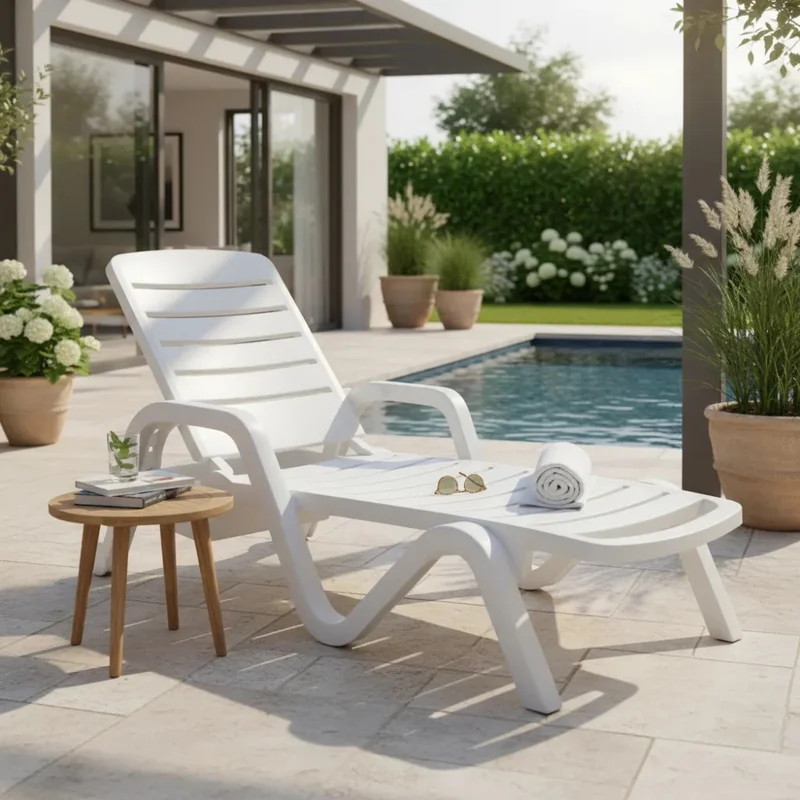 REPOSERA LETTINO PRO GARDEN BLANCA A6062 en Blanco - Muebles para el exterior, Uruguay | Alfa Ventas, vista 3