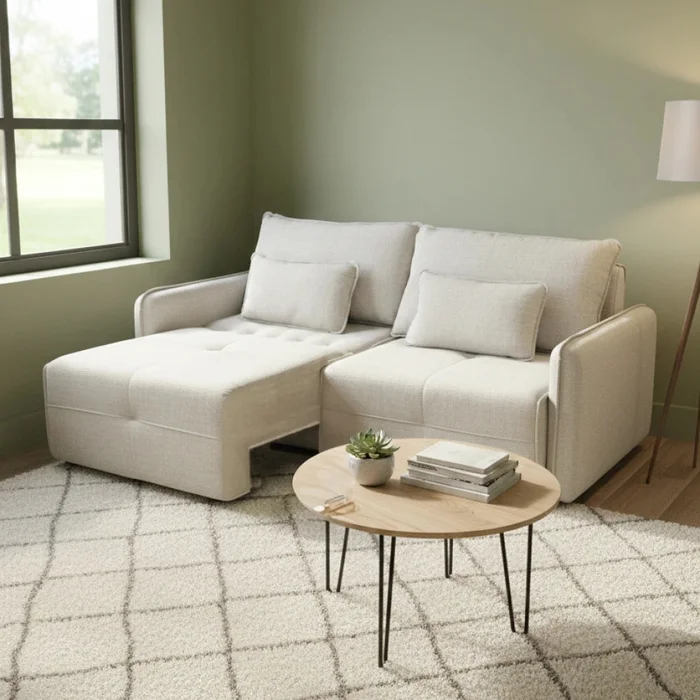 Sillón Cama Nord 3 Cuerpos - Extensible - Beige en Beige - Sillones y sofás, Uruguay | Ecowood, vista 2