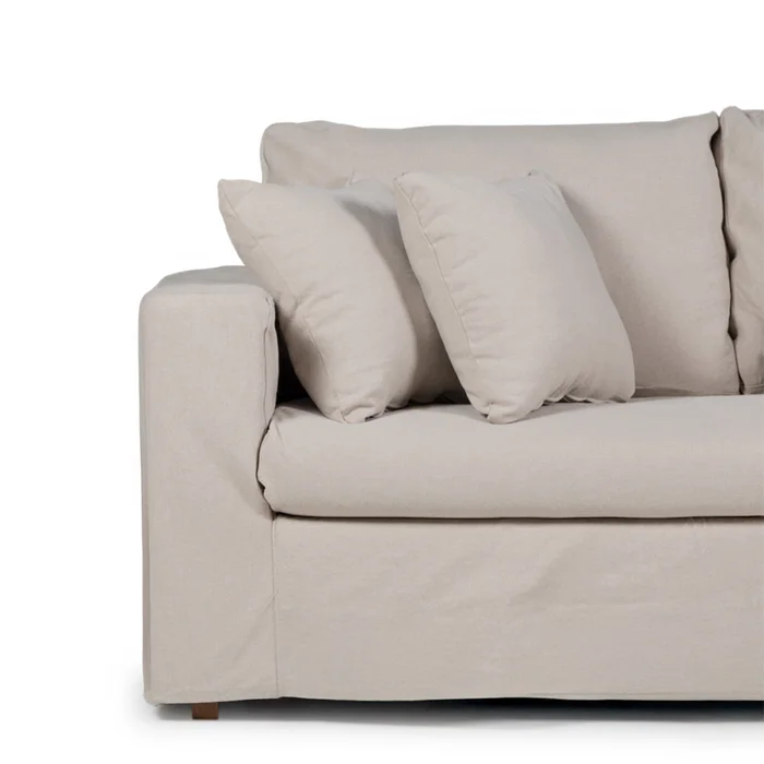 Sofá Moscow con Funda - Tela Rústica - 2,5 cuerpos - TD5263-1636 (Capuccino) en Beige - Sillones y sofás, Uruguay | NYR, vista 3