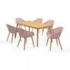 Juego de Jardin 6 sillas y Mesa - Nassau - Rosa en Rosa - Muebles para el exterior, Uruguay | Rústico Hogar, vista 1 de 5