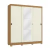 Ropero c/Espejo 3 Puertas Corredizas y 2 Cajones 180cm. en Off-white - Roperos y placares, Uruguay | Delta Center, vista 1 de 4