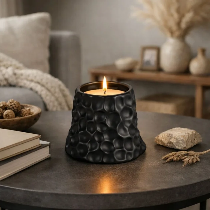 VELA VOLCANO NEGRO en Negro - Decoración, Uruguay | Viasono
