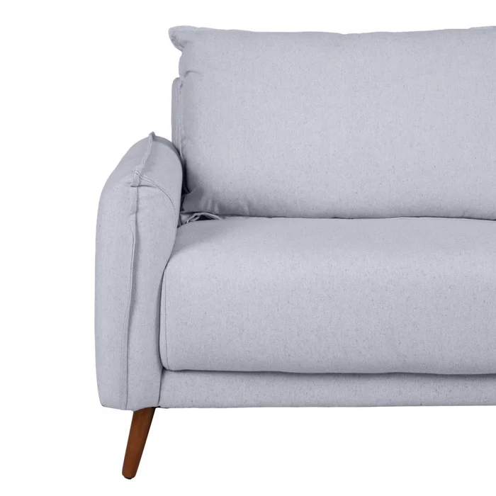 Sofá 2 Cuerpos Tela Gris Charlotte en Gris - Sillones y sofás, Uruguay | Divino, vista 4
