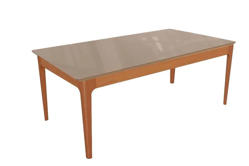 Mesa Mira Rectangular - Madera Maciza y Vidrio Sobrepuesto en Blanco - Mesas de comedor, Uruguay | Balton, vista 13