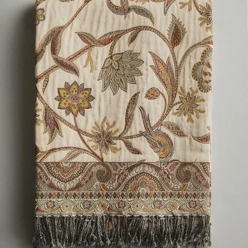 MANTA JACQUARD FLORES - Textiles, Uruguay | Zara Home