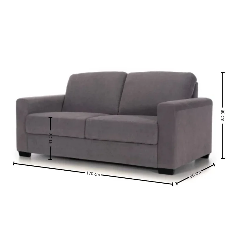 Sofá One - Tela Aquaclean - 2 cuerpos - A fabricar en Gris - Sillones y sofás, Uruguay | NYR, vista 3