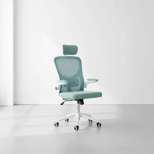 Asiento De Oficina Malla Blanco Hy-697 en Celeste - Escritorios y sillas de escritorio, Uruguay | Divino