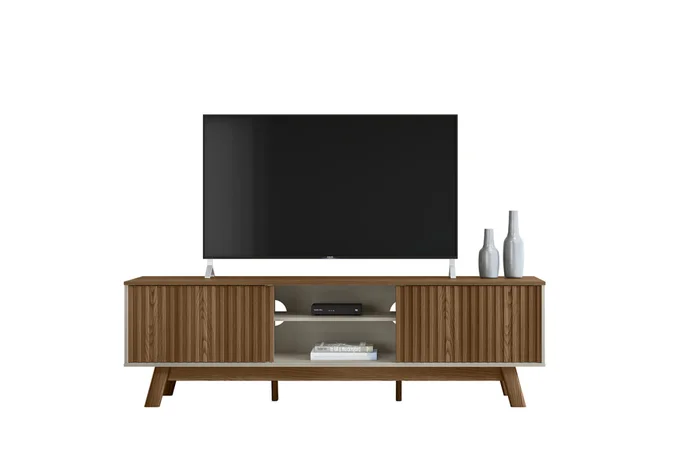 LINEA- RACK SAN FRANCISCO HASTA 70" FREIJO/OFF WHITE en Off-white - Muebles para TV, Uruguay | Alfa Ventas, vista 2