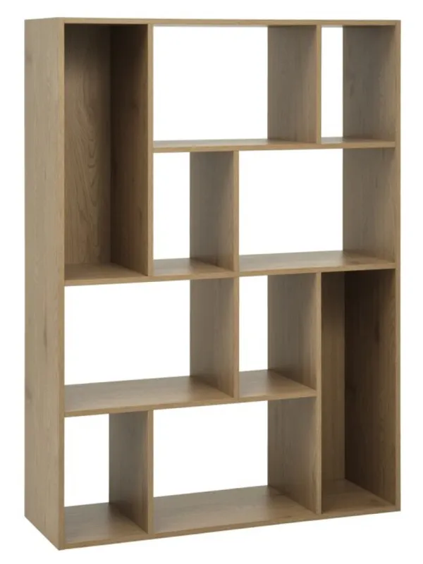 Estantería GADEHUSE 10 estantes color roble en Madera natural - Bibliotecas, Uruguay | JYSK