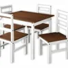 JUEGO COMEDOR OLIVIA 4 SILLAS- CERA/BLANCA - Mesas de comedor, Uruguay | Que Sal Muebleria, vista 4 de 5