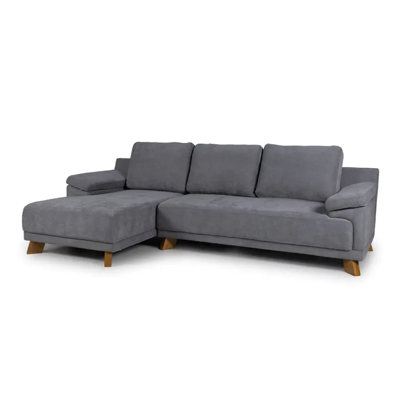 Rinconera Adalia - Tela Microfibra - Chaise izquierdo - 9250 (Grafito) en Gris - Sillones y sofás, Uruguay | NYR
