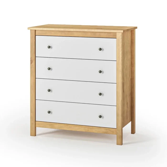 Cómoda 4 Cajones - Línea Maden - Blanco en Blanco - Cómodas, Uruguay | Ecowood, vista 2