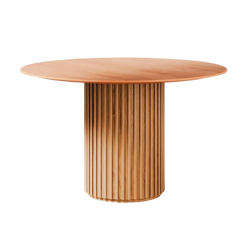 Mesa de Comedor Living - Redonda - 120 - Canela en Marrón - Mesas de comedor, Uruguay | NYR