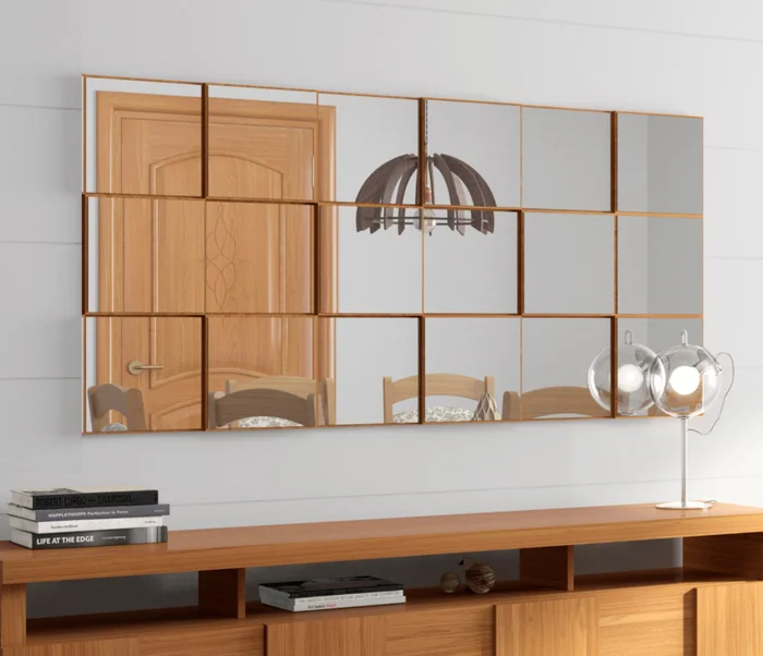 Espejo Radal 3D 150CM - 100% MDF en Madera natural - Espejos, Uruguay | Balton