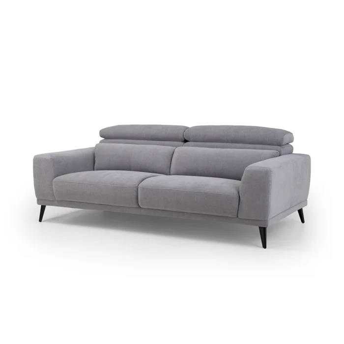 Sofá Keisy - Tela Microfibra - 3 cuerpos - Nikki 3 (Gris) en Gris - Sillones y sofás, Uruguay | NYR, vista 2