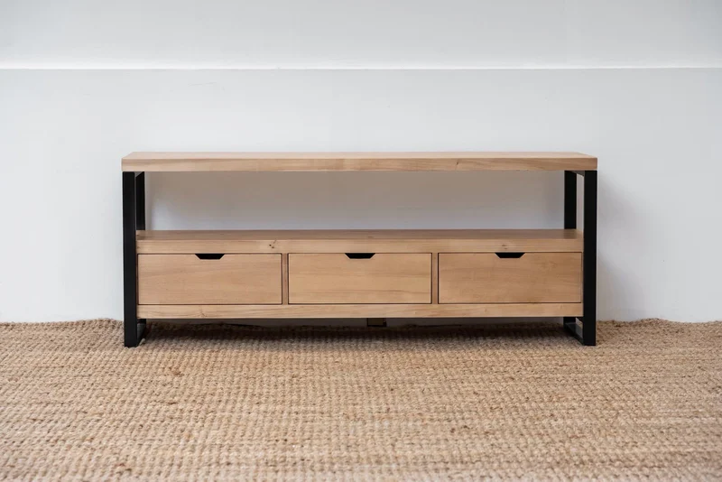 Rack Con Hierro en Madera natural - Muebles para TV, Uruguay | Marvic, vista 4