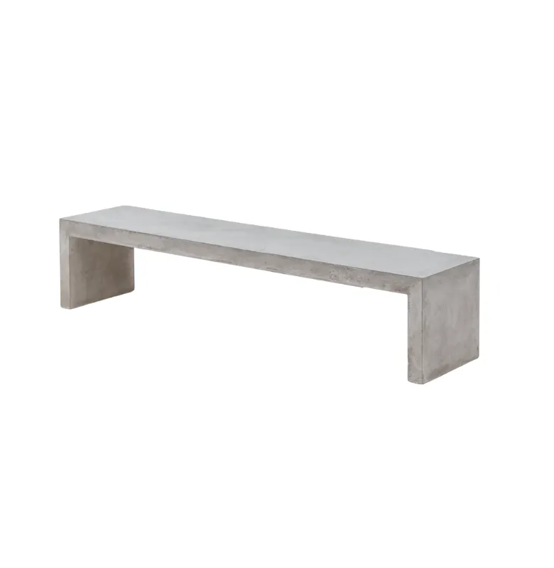 BANCO LARGO CEMENTO 200CM en Gris - Muebles para el exterior, Uruguay | Masinfinito Casa