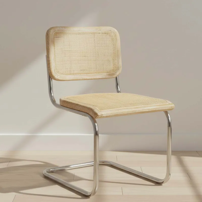 Silla Rattan-y-madera Natural-beige Bauhaus en Madera natural - Sillas, Uruguay | Divino