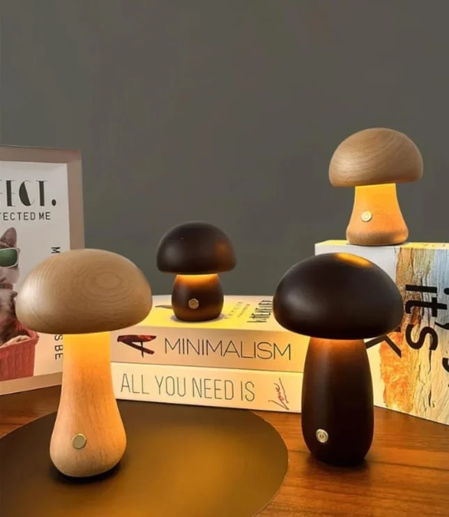 Lámpara de mesa SETA chica en Madera natural - Lámparas de mesa, Uruguay | Simple Deco, vista 2