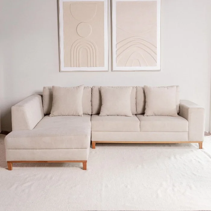 Rinconero Dakota en Beige, Gris - Sillones y sofás, Uruguay | Fábrica Italiana, vista 3