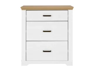 Comoda en madera maciza 3 cajones en Blanco - Cómodas, Uruguay | Quesal, vista 8