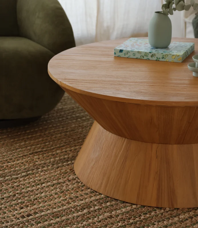 MESA RONDA TEKA D100 en Madera natural, Uruguay | Masinfinito Casa, vista 3