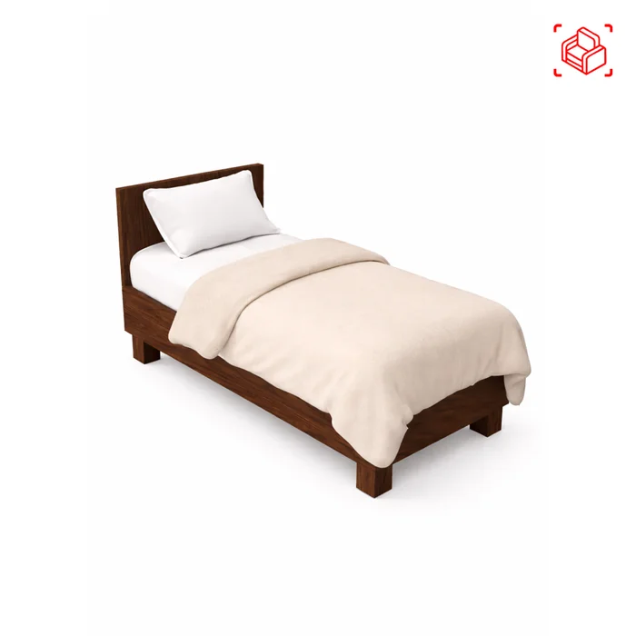 Cama 1 1/2 Plaza Madera-acacia Natural-beige Prince en Madera natural - Dormitorio, Uruguay | Divino, vista 8