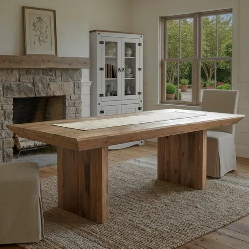 Mesa de comedor Linea Rimini en Madera natural - Mesas de comedor, Uruguay | La Cueva Muebles