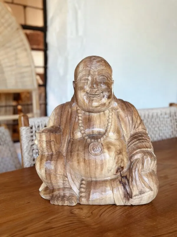 Buda feliz en Madera natural - Decoración, Uruguay | Balihai
