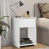 Mesa de Luz 1 Cajón - Triunfo - Blanco en Blanco - Mesas de luz, Uruguay | Rústico Hogar, vista 2 de 3