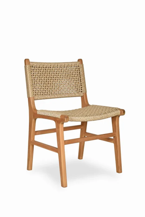 SILLA CATANIA TEKA Y CUERDA en Madera natural - Sillas, Uruguay | Más Infinito Casa