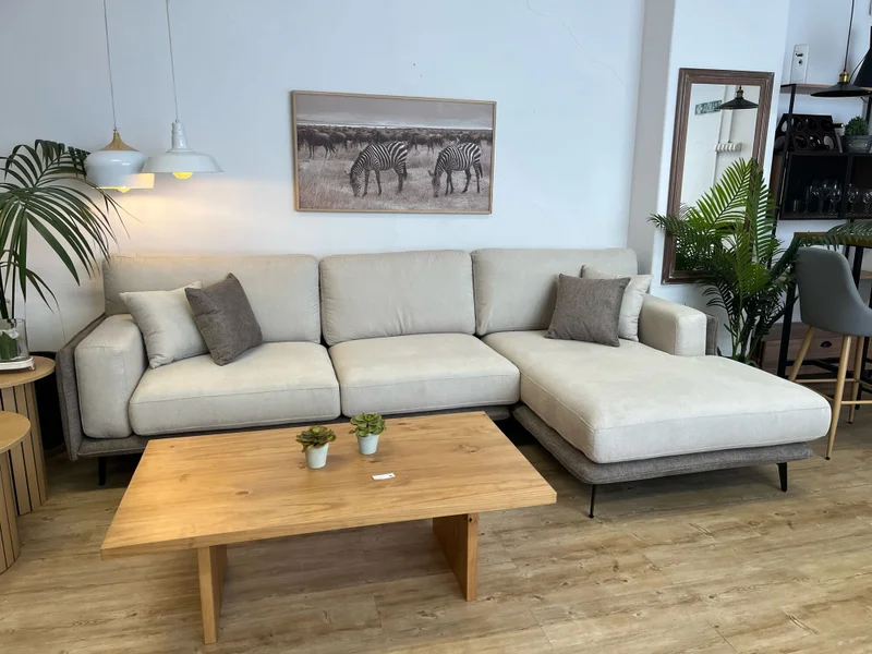 SOFÁ CON CHAISE ZAMBIA en Gris - Sillones y sofás, Uruguay | Forum Design, vista 3