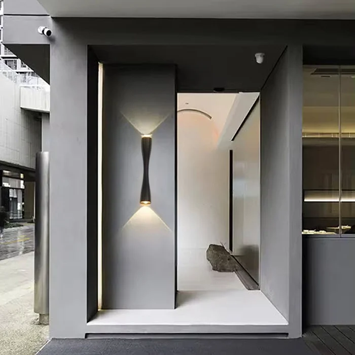Luminaria Aplique de pared exterior interior Grande Negro - Iluminación, Uruguay | Decotech, vista 2