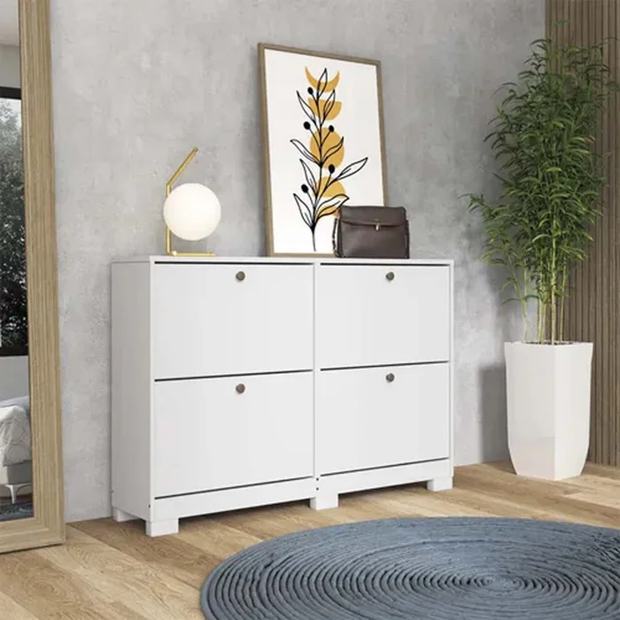 Comoda Zapatera Dormitorio 4 Puertas Con Patas en Blanco - Cómodas, Uruguay | Soy Hogar, vista 2