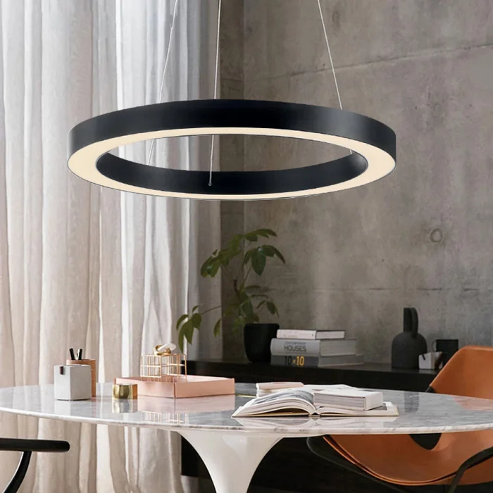 Colgante LED Zurich IV 92W 150 cm Negro en Negro - Lámparas colgantes, Uruguay | Serlux, vista 4