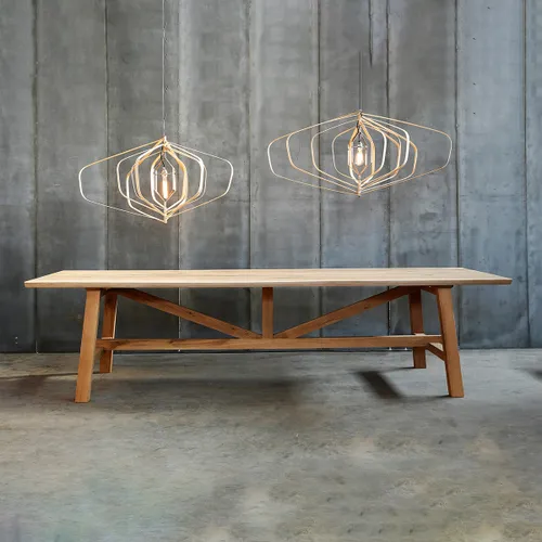 MESA DE COMEDOR BALANCE MARRÓN - Mesas de comedor, Uruguay | Viasono